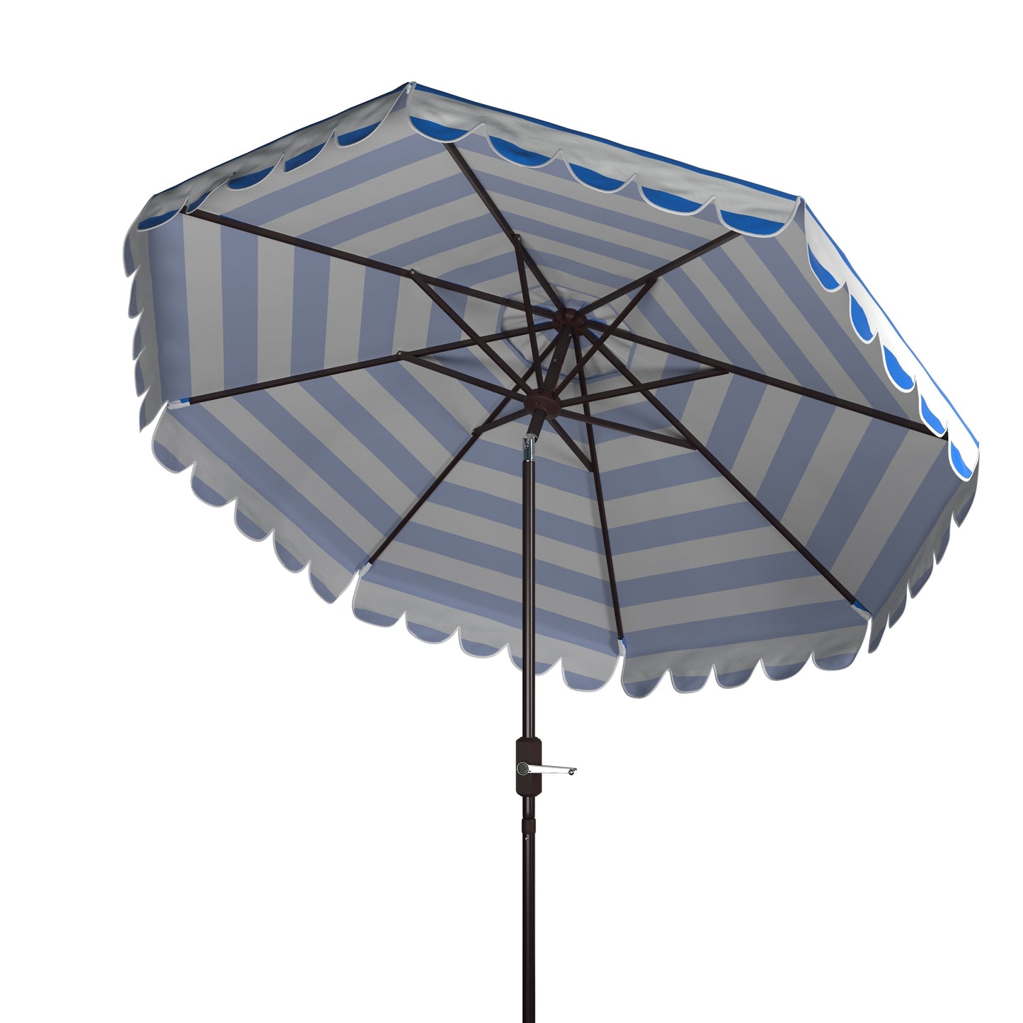 Parasol à manivelle à rayures et volutes SAFAVIEH Nargiz, 2,74 m (9 pieds)