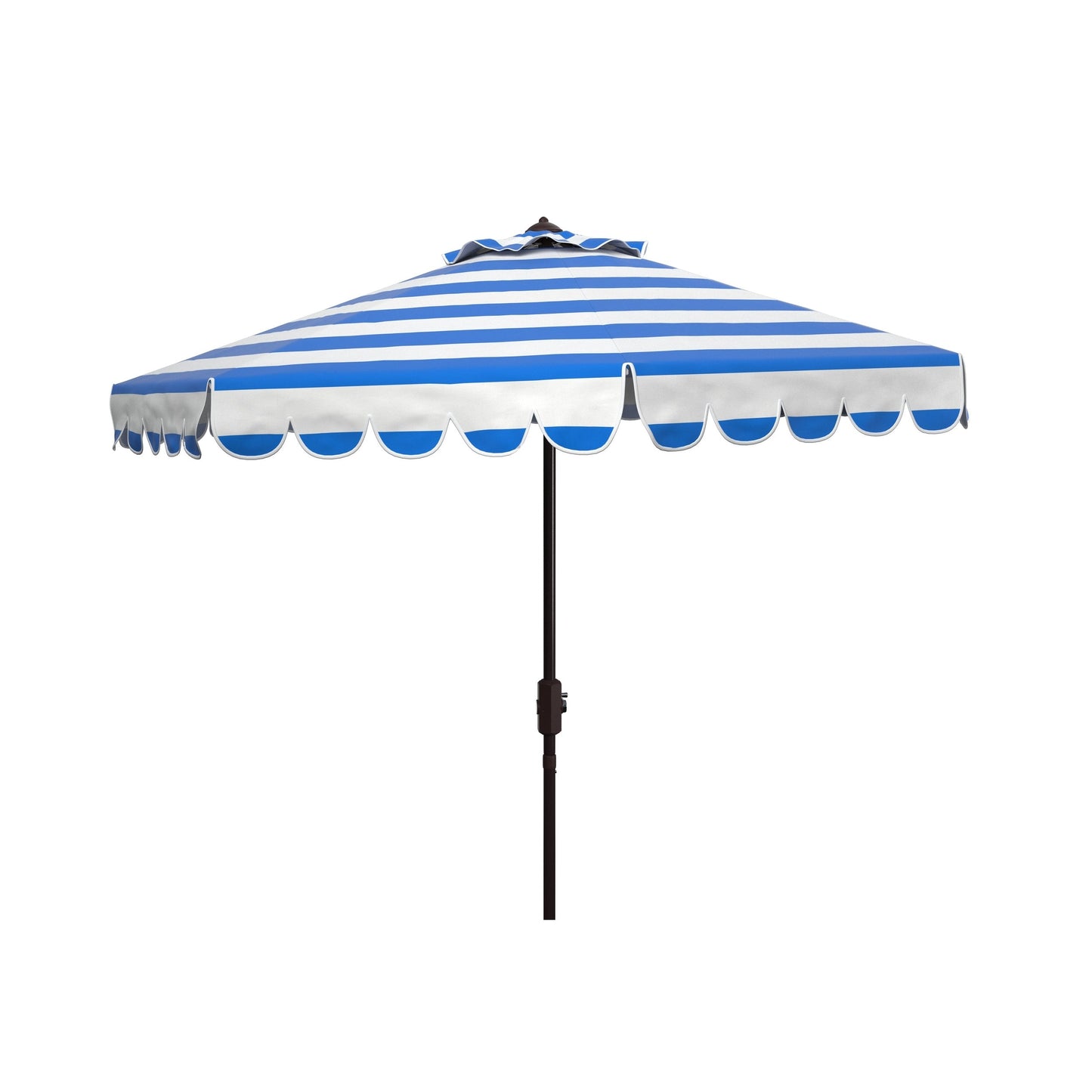 Parasol à manivelle à rayures et volutes SAFAVIEH Nargiz, 2,74 m (9 pieds)