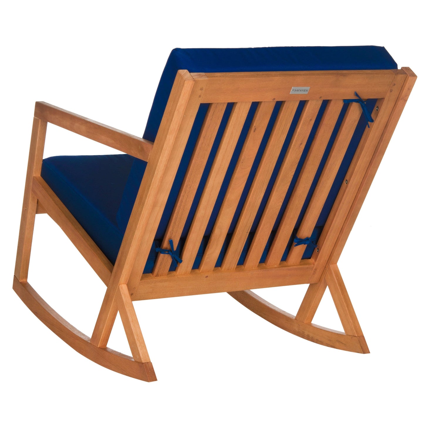 Chaise à bascule d'extérieur Makaila de SAFAVIEH avec coussin - 66L x 79P x 97H (cm)
