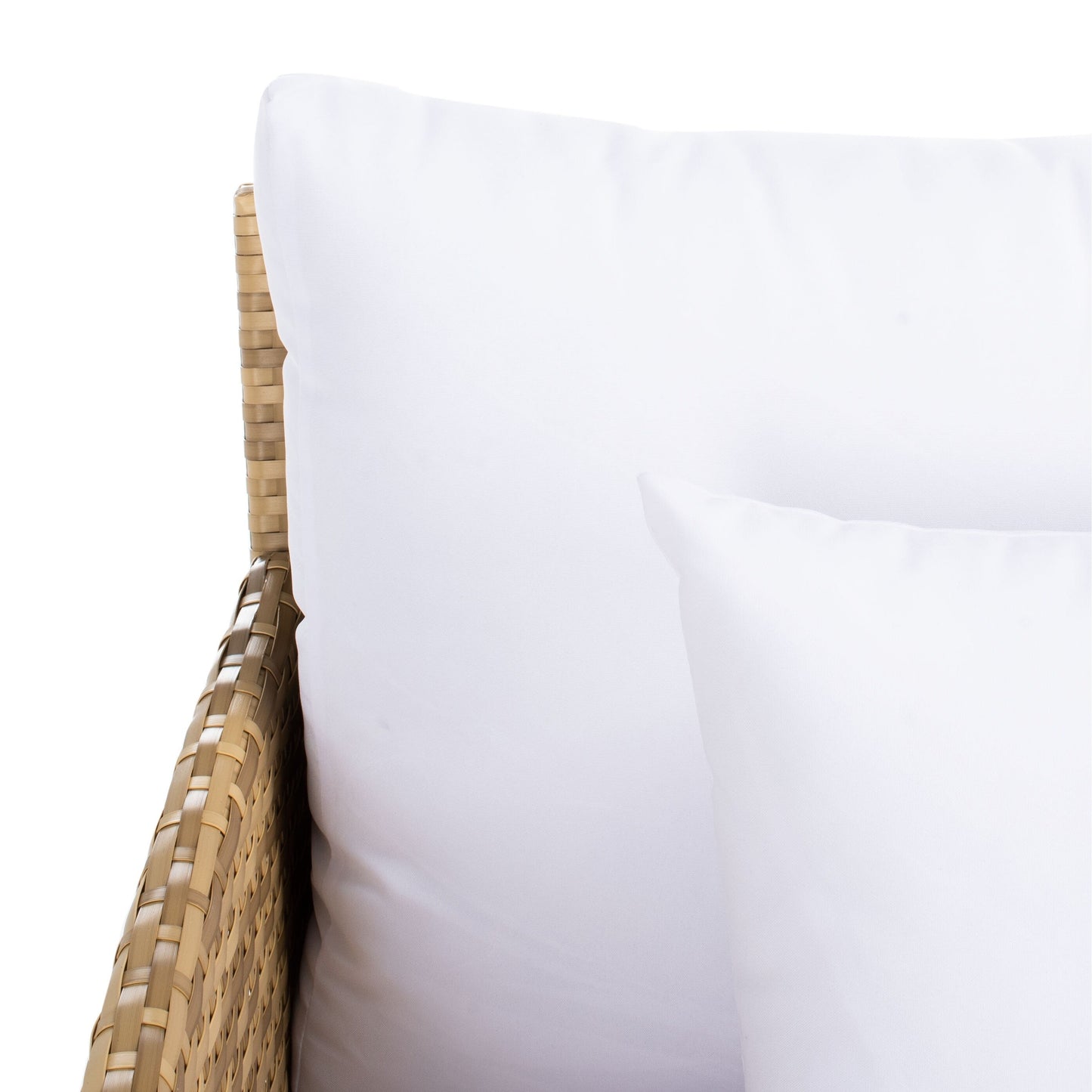 SAFAVIEH Taniyah, méridienne en osier d'extérieur avec coussins et oreillers - 135L x 71P x 157H (cm)