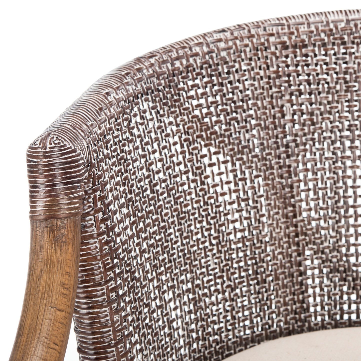 Tabouret de bar en rotin SAFAVIEH Virona de 76 cm (30 pouces) - 56,6 L x 52,1 P x 99,1 H - 56,6Lx52,1Px99,1H