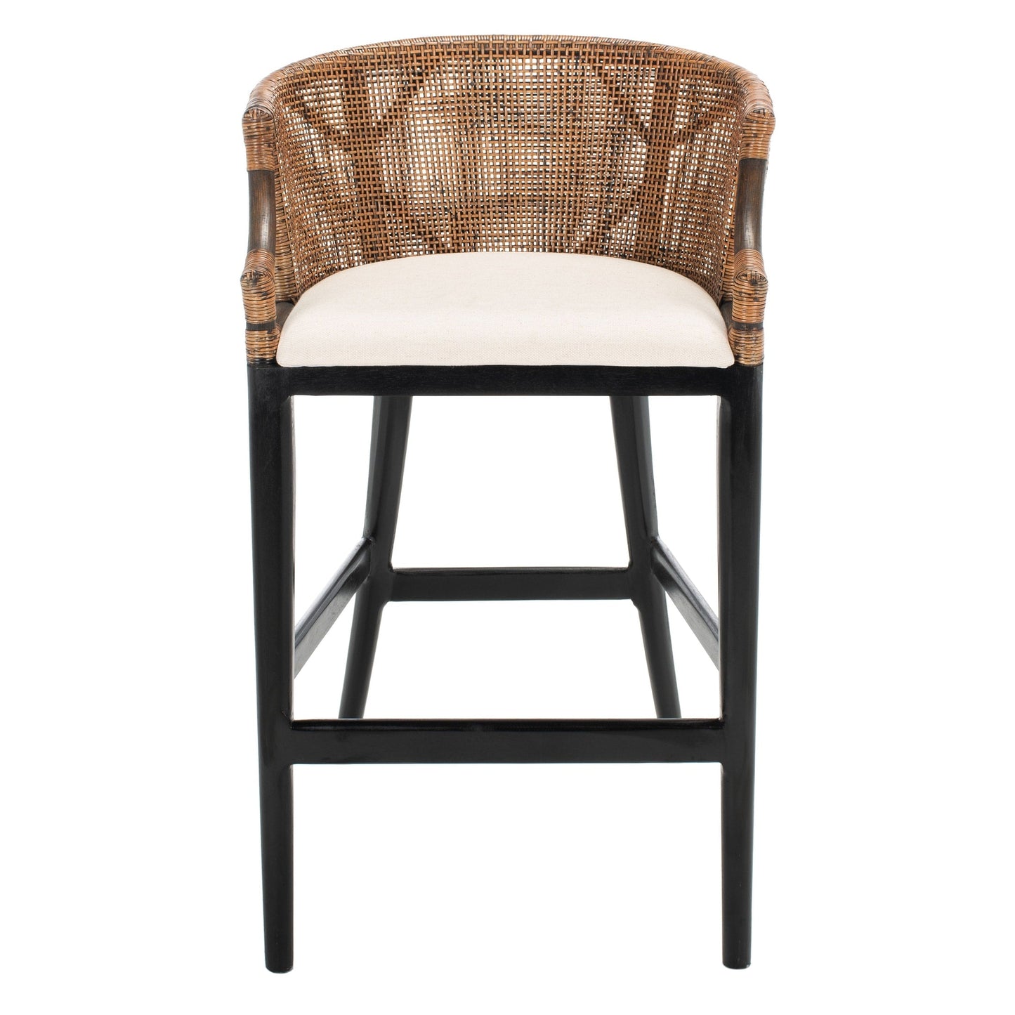 Tabouret de bar en rotin SAFAVIEH Virona de 76 cm (30 pouces) - 56,6 L x 52,1 P x 99,1 H - 56,6Lx52,1Px99,1H