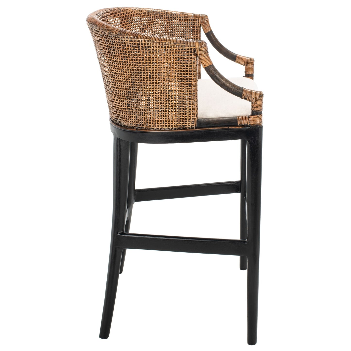 Tabouret de bar en rotin SAFAVIEH Virona de 76 cm (30 pouces) - 56,6 L x 52,1 P x 99,1 H - 56,6Lx52,1Px99,1H
