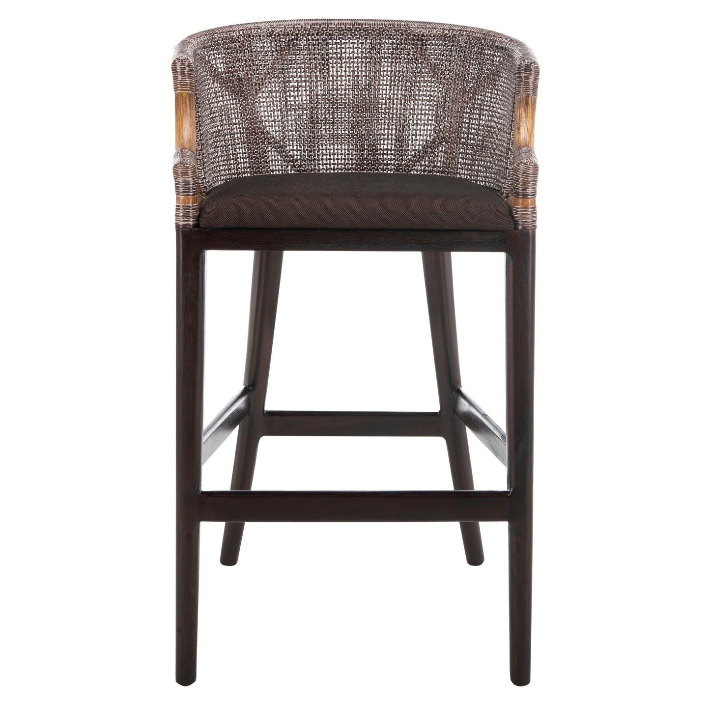 Tabouret de bar en rotin SAFAVIEH Virona de 76 cm (30 pouces) - 56,6 L x 52,1 P x 99,1 H - 56,6Lx52,1Px99,1H