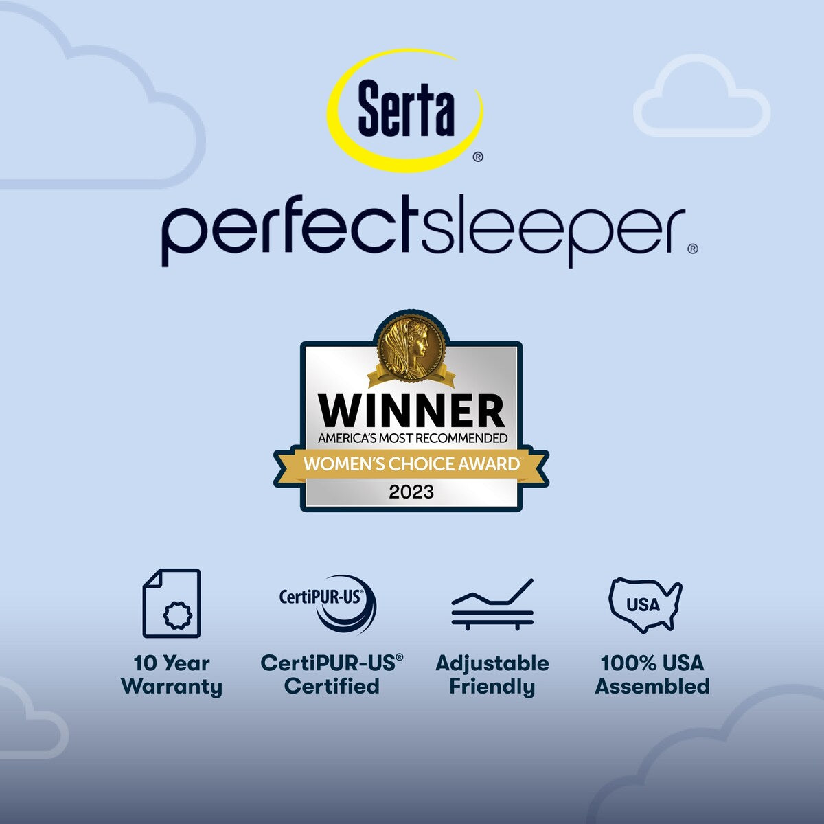 Ensemble de matelas Serta Perfect Sleeper Oasis Sleep 14.5 à revêtement moelleux et soutien ferme