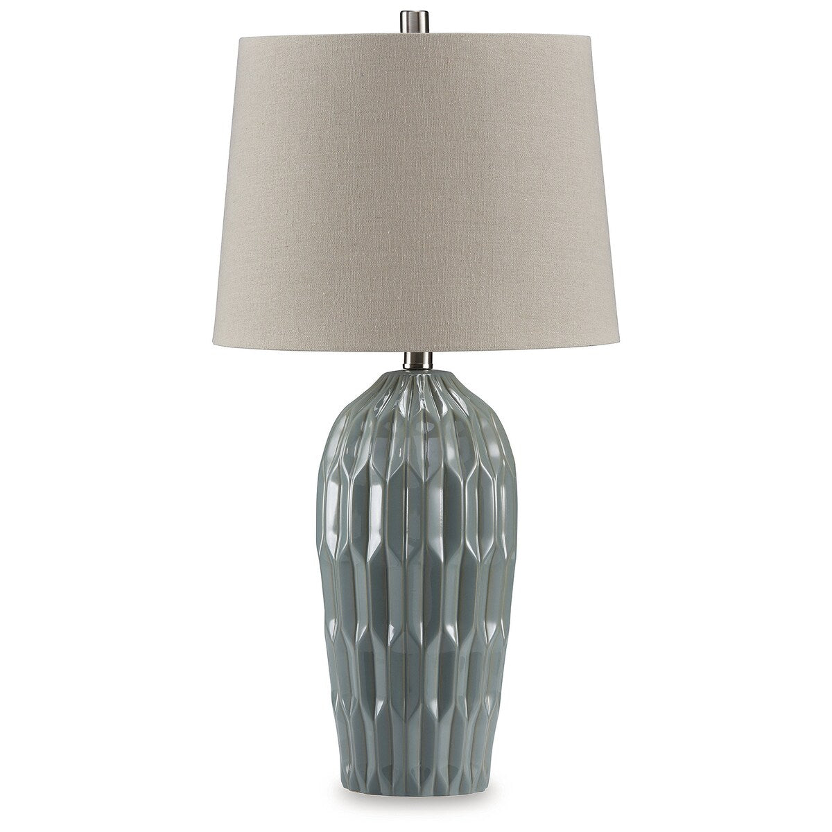 Luminaire de table Hadbury bleu de Signature Design by Ashley (lot de 2) - 14 L x 14 P x 26,75 H (cm)