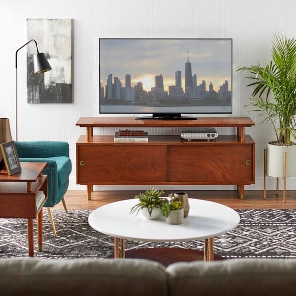 Meuble TV en bois Simple Living Margo, style moderne du milieu du siècle.