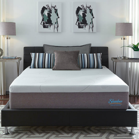 Slumber Solutions Matelas en mousse à mémoire de forme au gel de 35,5 cm (14 pouces) - Choisissez votre niveau de confort - Blanc