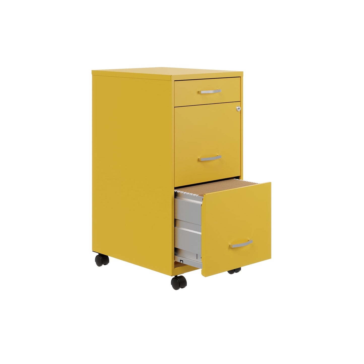 Armoire à dossiers métallique à 3 tiroirs, profondeur de 18 pouces, de Space Solutions