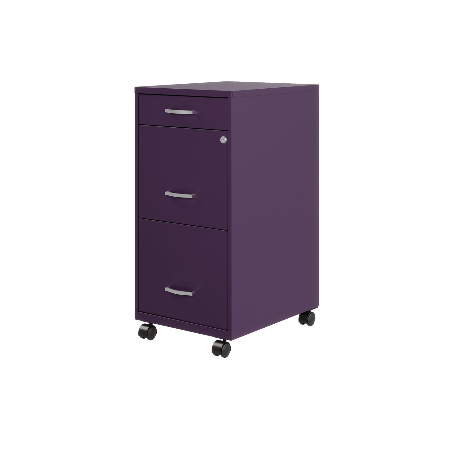 Armoire à dossiers métallique à 3 tiroirs, profondeur de 18 pouces, de Space Solutions