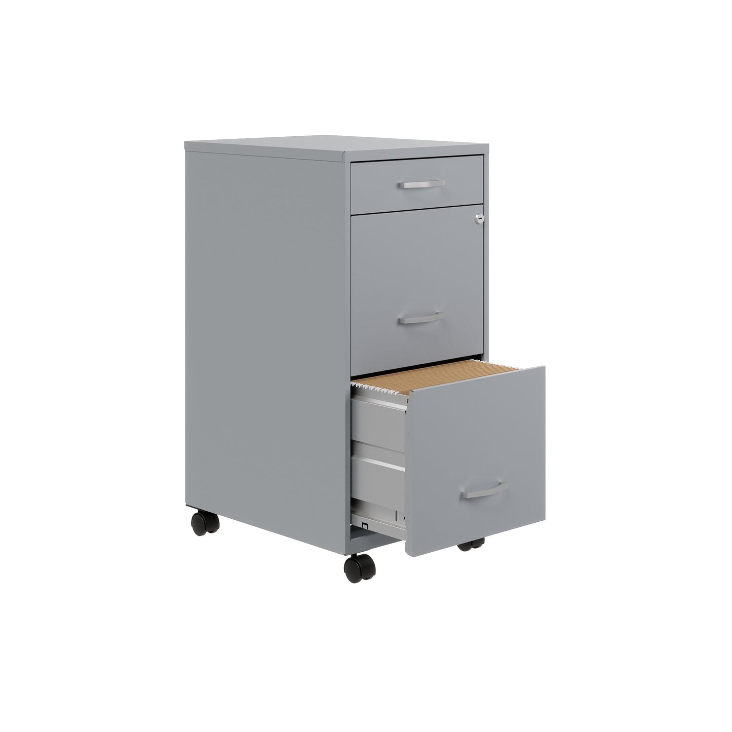 Armoire à dossiers métallique à 3 tiroirs, profondeur de 18 pouces, de Space Solutions