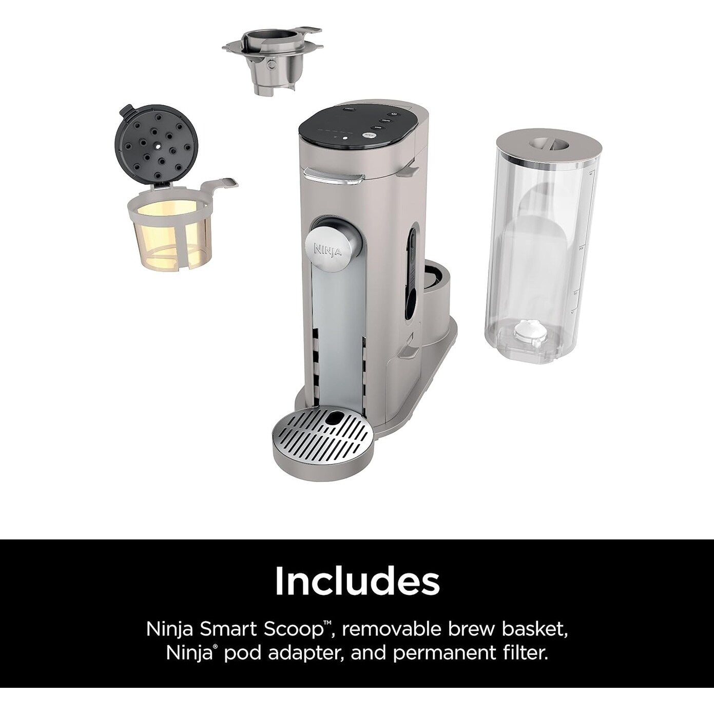 Machine à café individuelle Stone, compatible K-Cup, réservoir de 56 oz, préparation de café moulu, café glacé