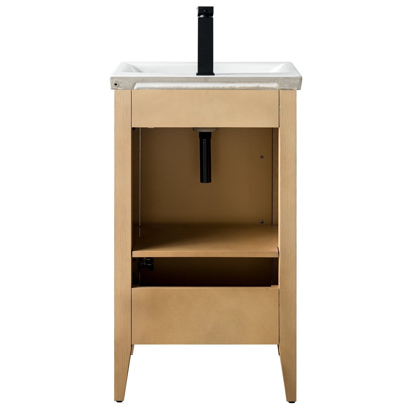 Meuble-lavabo de salle de bain Vanity Art avec lavabo simple, plateau en céramique, disponible en 20, 24 ou 30 pouces.