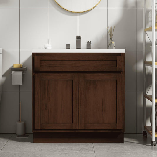 Meuble-lavabo de salle de bain Art Vanity à 36 pouces avec lavabo simple.