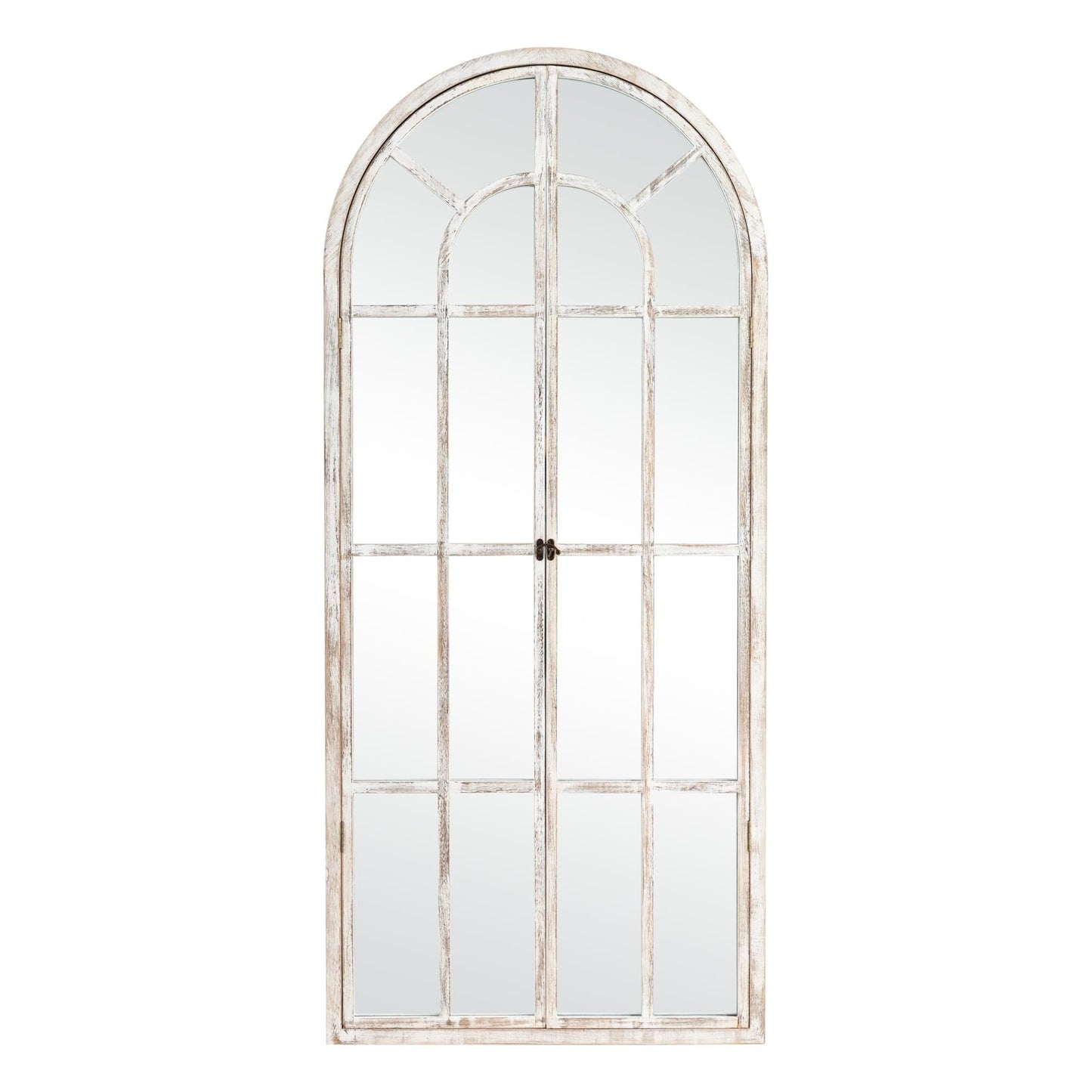Miroir à fenêtre, miroir en bois incurvé, 180 cm (L) x 79 cm (l)