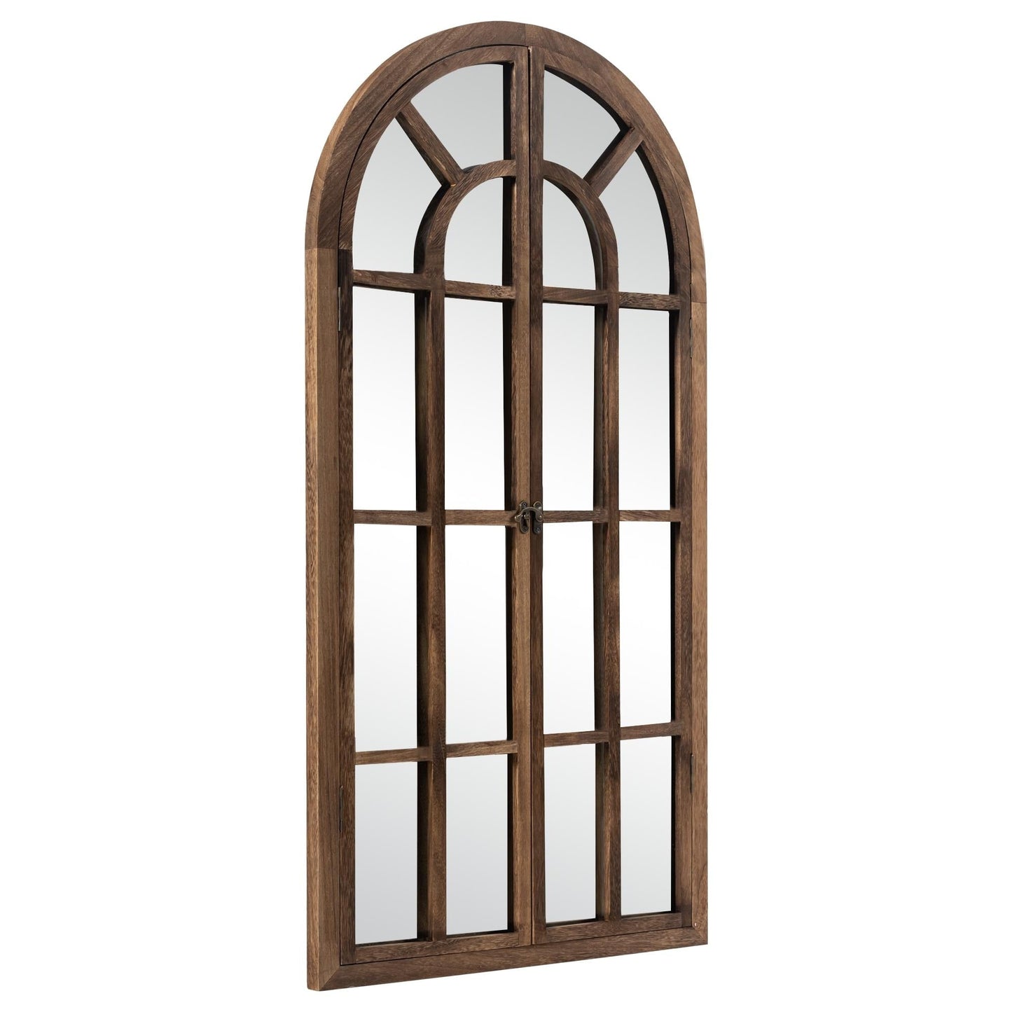 Miroir à fenêtre, miroir en bois incurvé, 180 cm (L) x 79 cm (l)