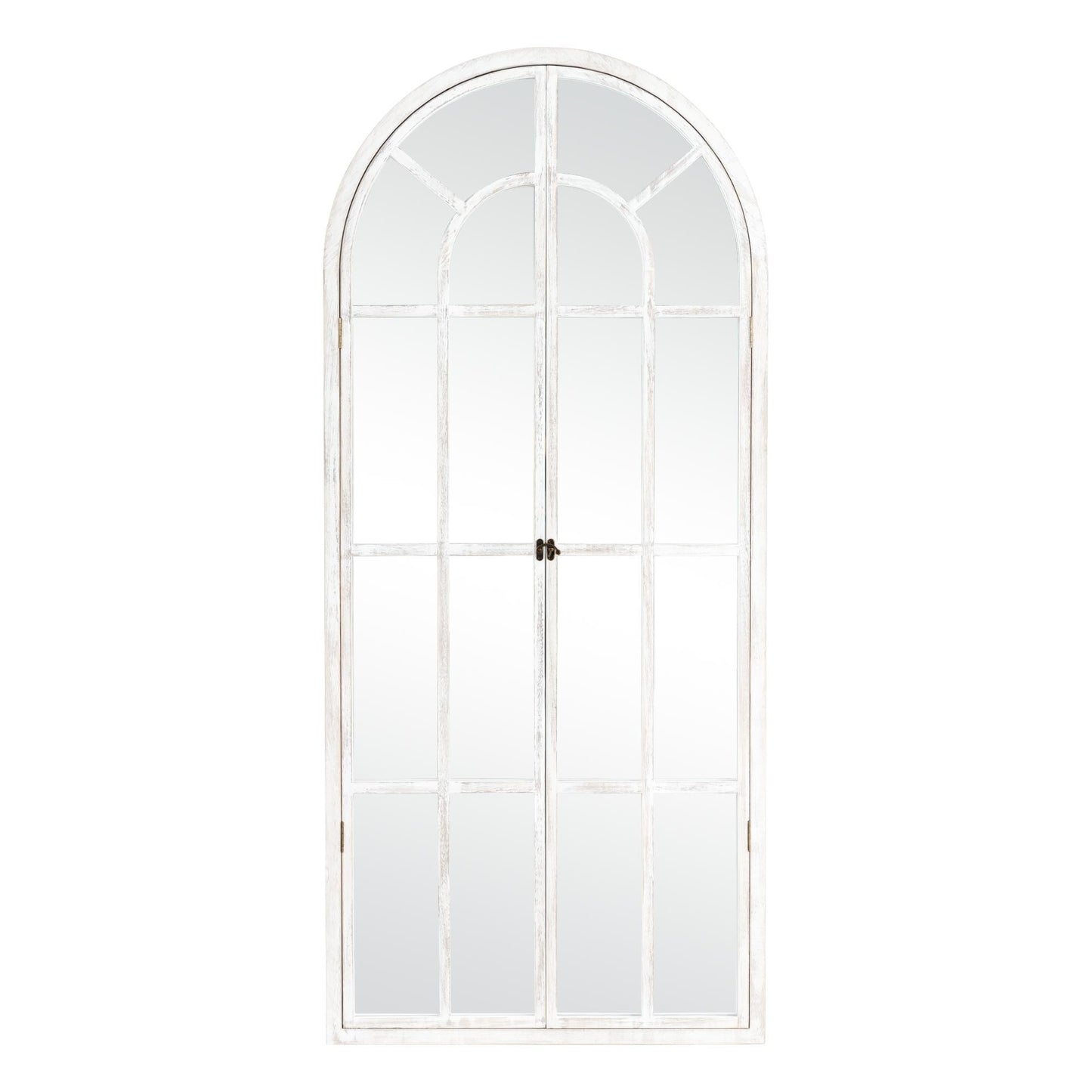 Miroir à fenêtre, miroir en bois incurvé, 180 cm (L) x 79 cm (l)