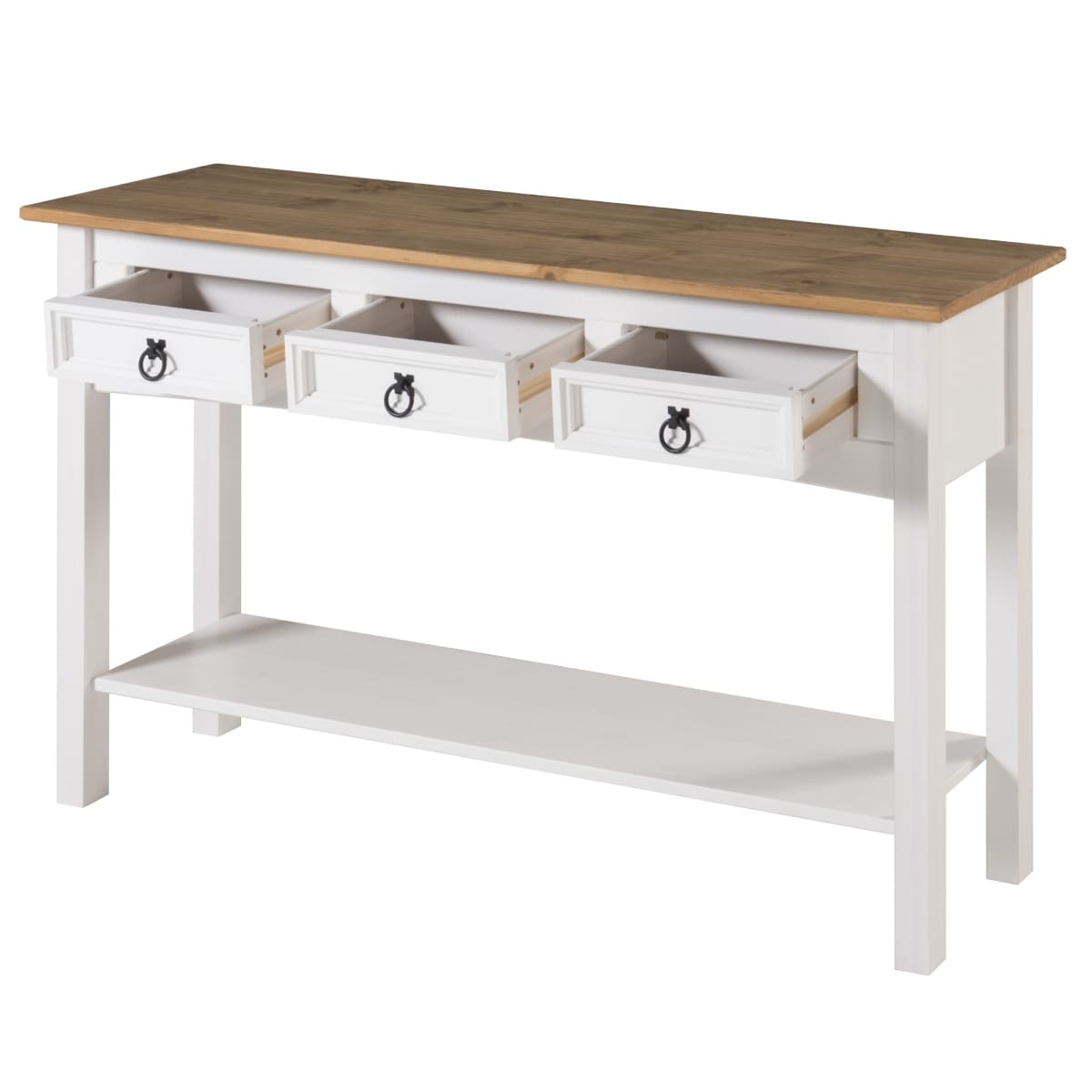 Console d'entrée en bois avec 3 tiroirs Corona | Furniture Dash - N/A