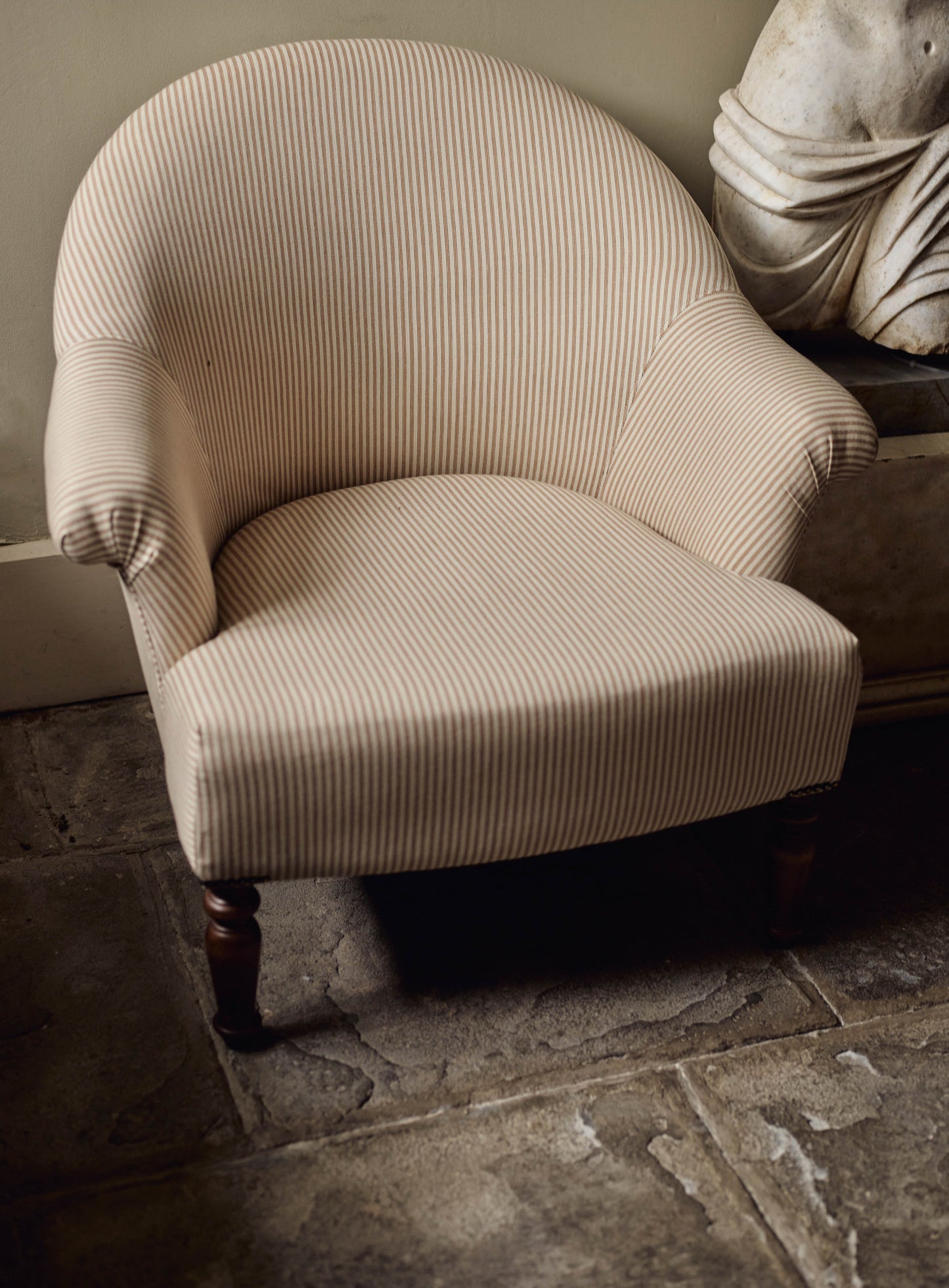 Fauteuil Clandon, velours sauge