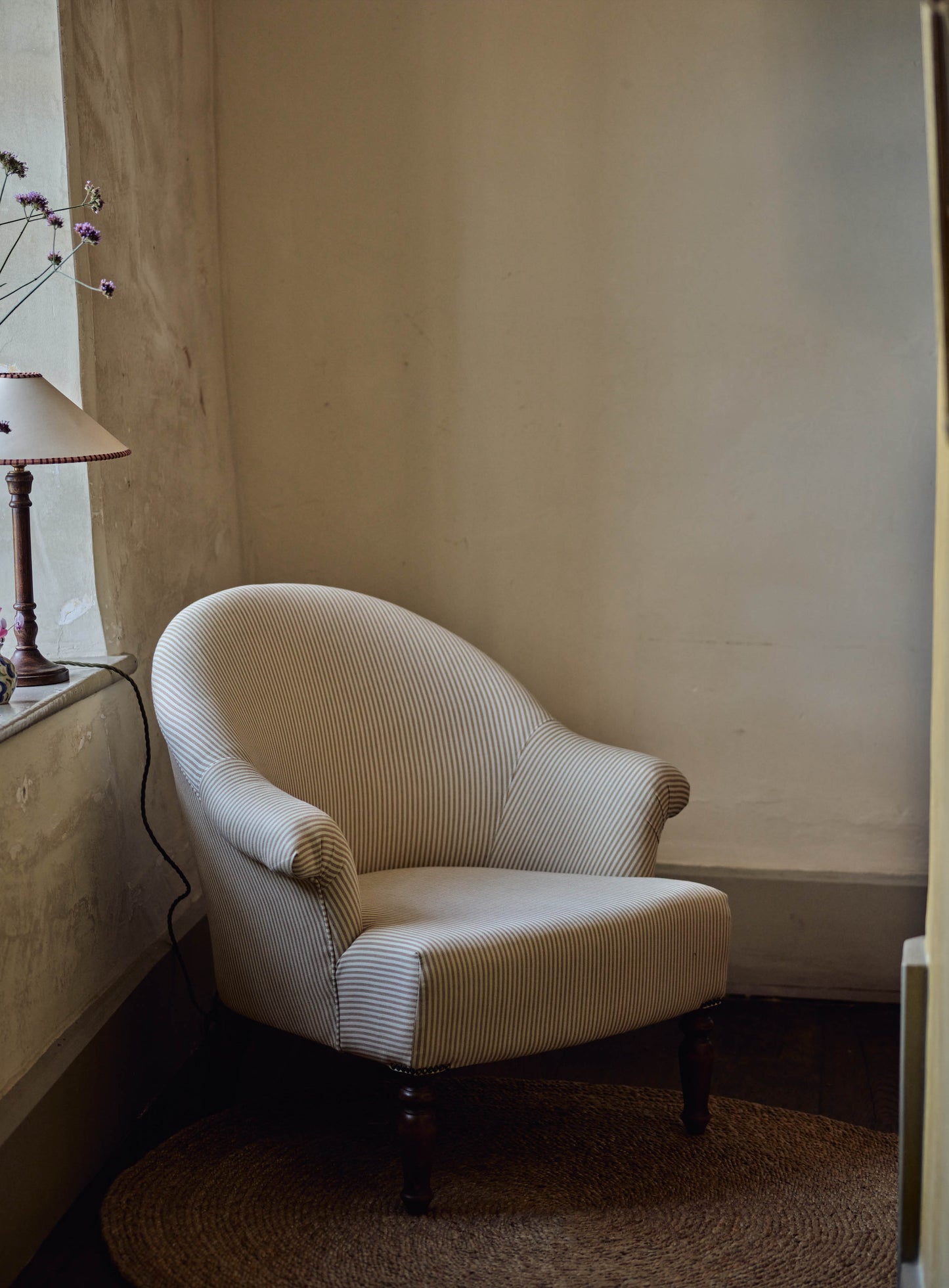 Fauteuil Clandon, velours sauge