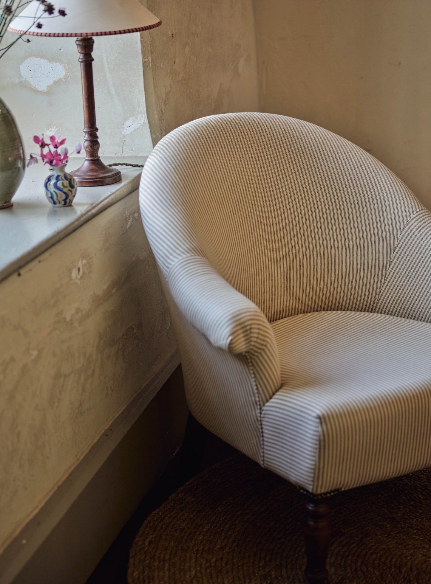 Fauteuil Clandon, velours sauge