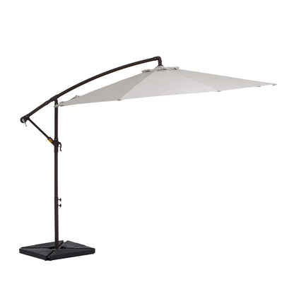 Parasol cantilever en acier de 3 m avec levier de manivelle et base lestée