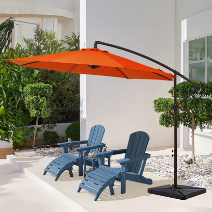 Parasol cantilever en acier de 3 m avec levier de manivelle et base lestée