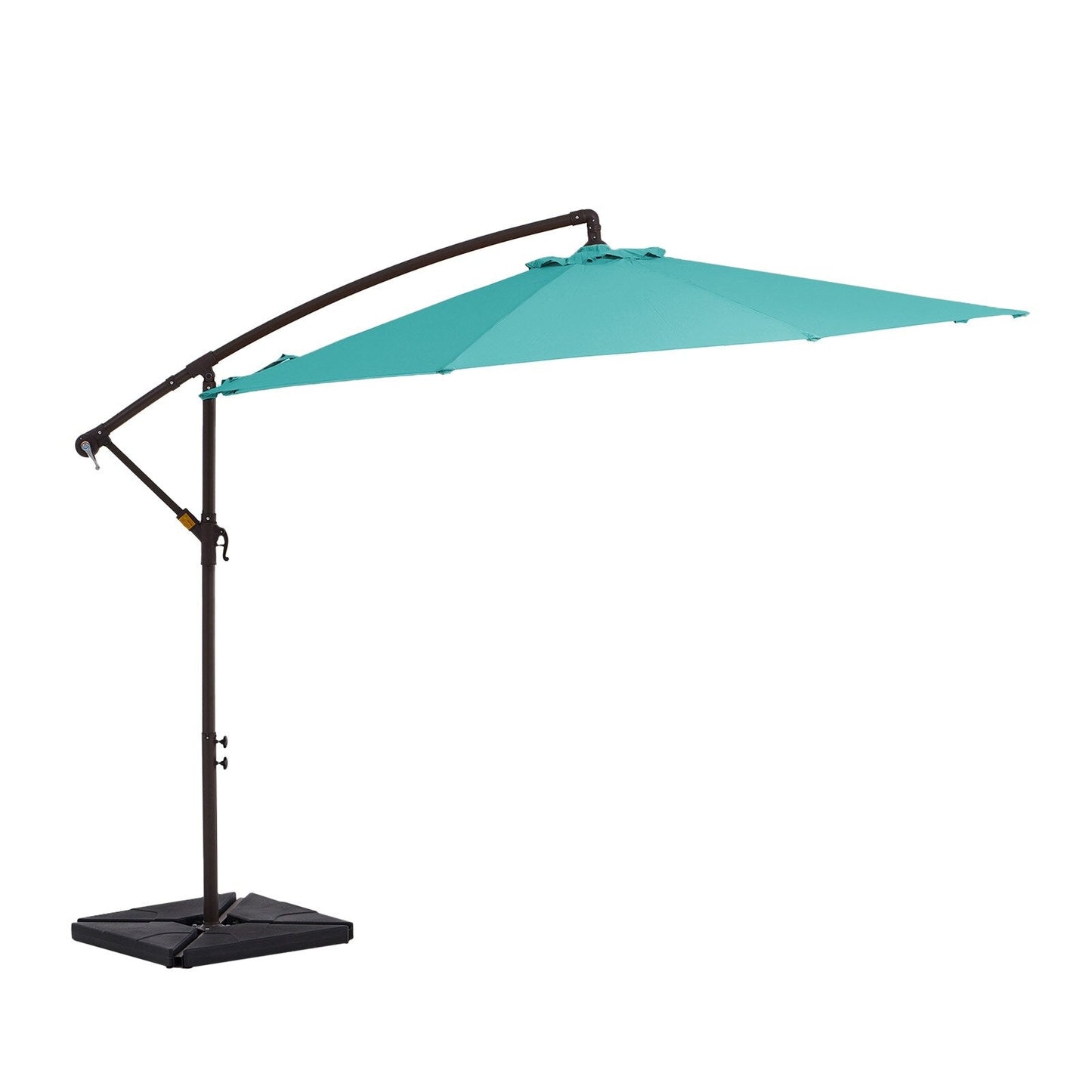 Parasol cantilever en acier de 3 m avec levier de manivelle et base lestée
