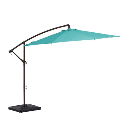 Parasol cantilever en acier de 3 m avec levier de manivelle et base lestée