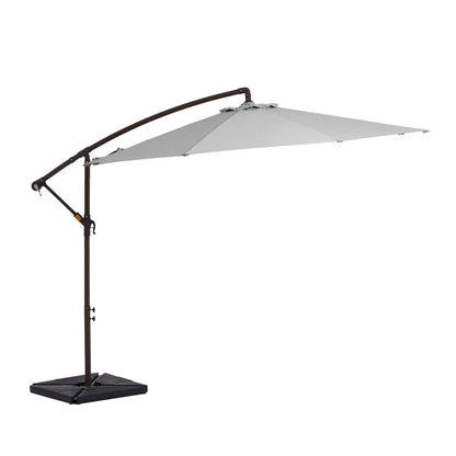 Parasol cantilever en acier de 3 m avec levier de manivelle et base lestée