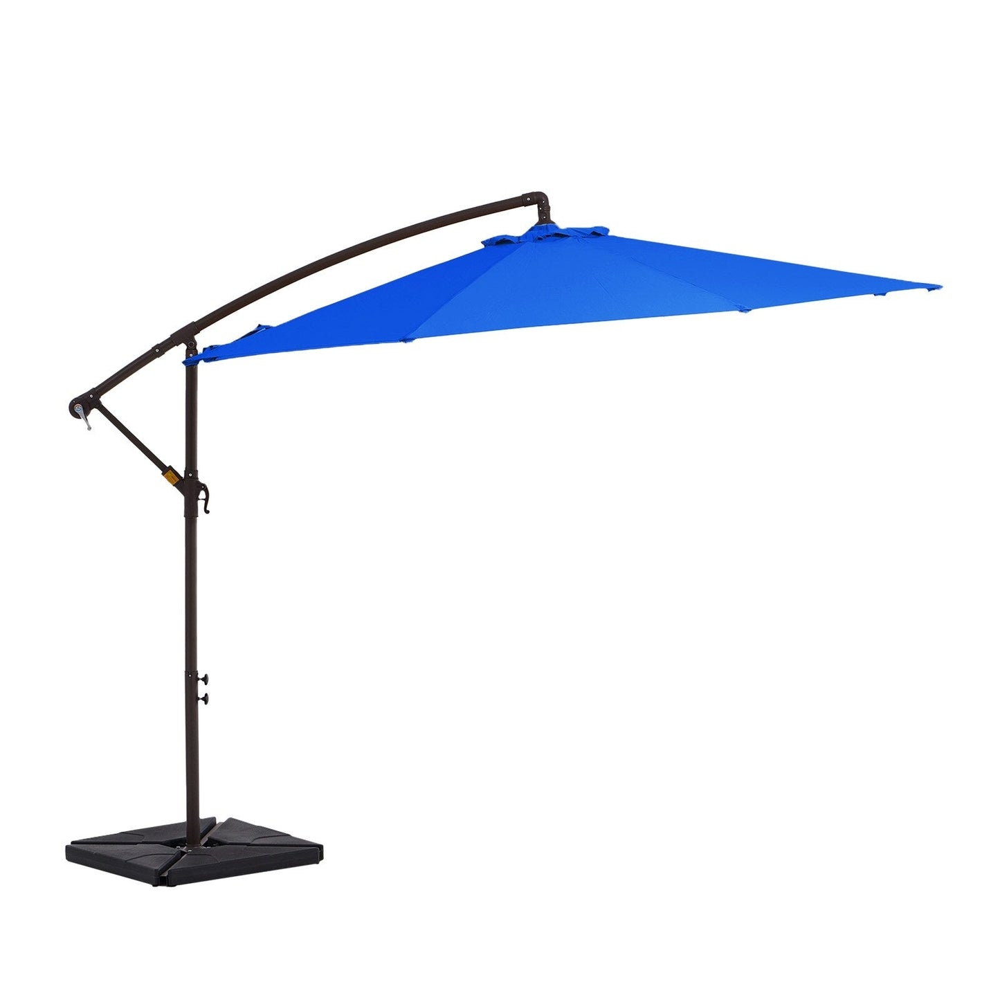 Parasol cantilever en acier de 3 m avec levier de manivelle et base lestée