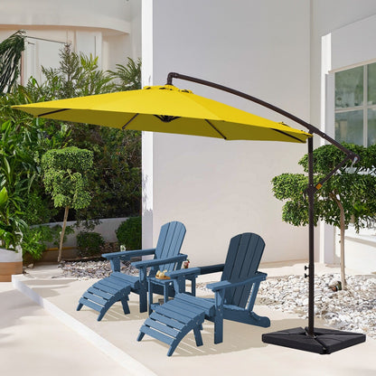 Parasol cantilever en acier de 3 m avec levier de manivelle et base lestée