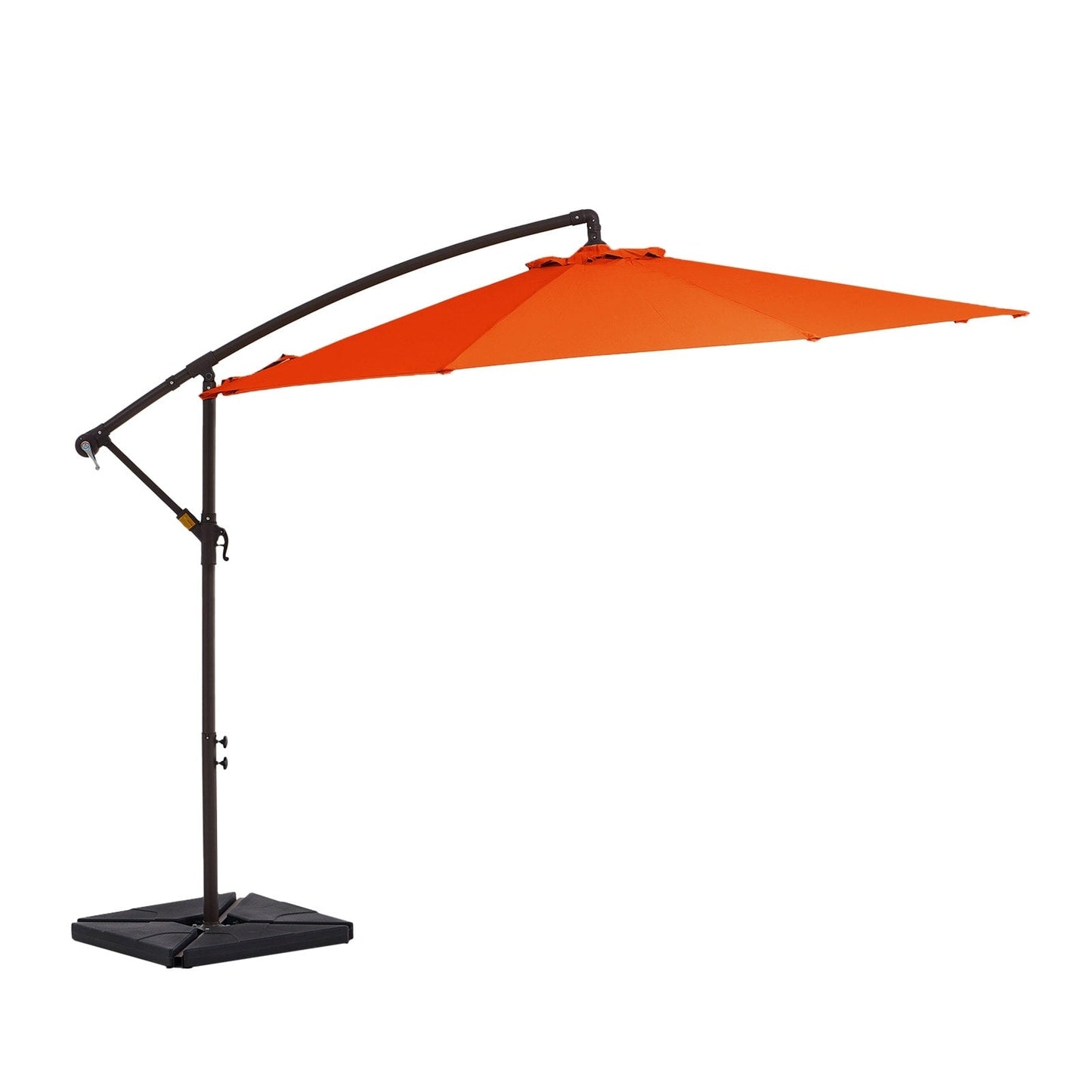 Parasol cantilever en acier de 3 m avec levier de manivelle et base lestée
