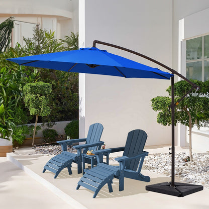 Parasol cantilever en acier de 3 m avec levier de manivelle et base lestée