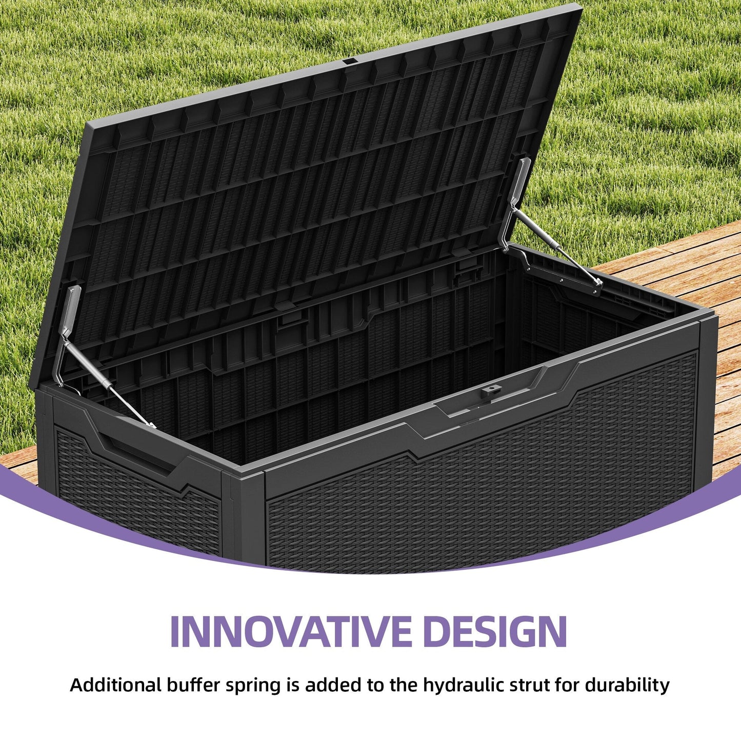100 Gallon Outdoor Storage Waterproof Deck Box - N/A