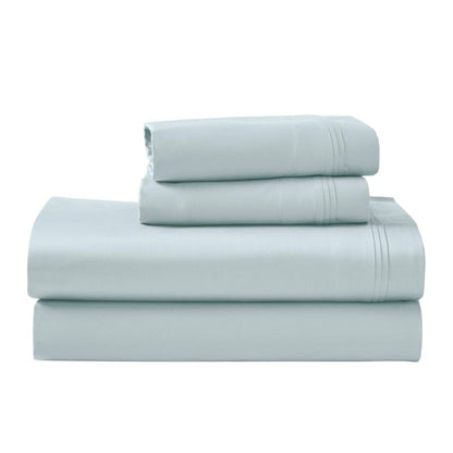 Jeu de draps uni en coton égyptien supérieur, 1000 fils, avec profonde poche.