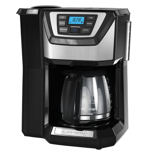 Machine à café avec broyeur intégré, 12 tasses, CM5000B, programmable 24 heures, fonction "Sneak-A-Cup", filtre permanent lavable.