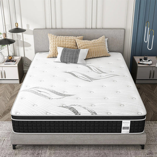 Matelas hybride en mousse à mémoire de forme avec gel, 12 pouces, livré dans une boîte