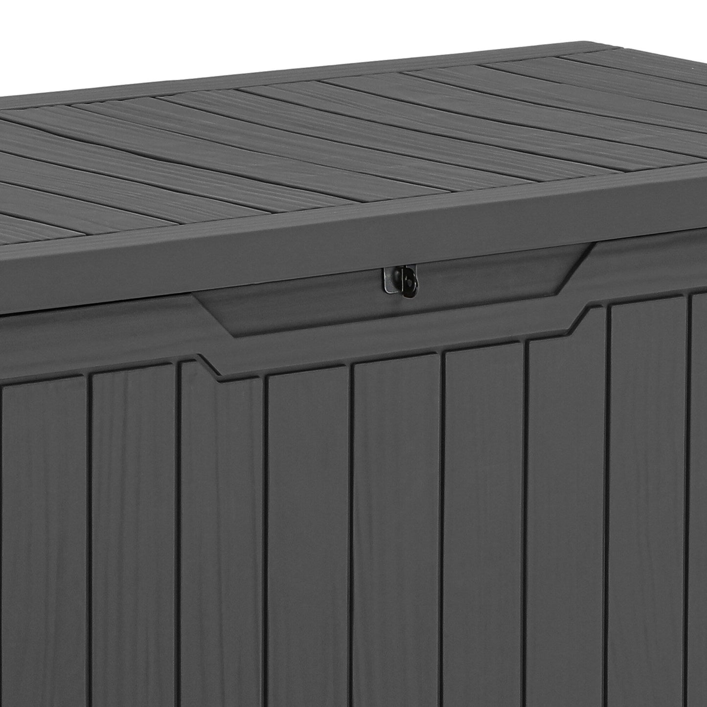 Grand coffre de rangement en résine résistant à l'eau, verrouillable, 120 à 260 gallons
