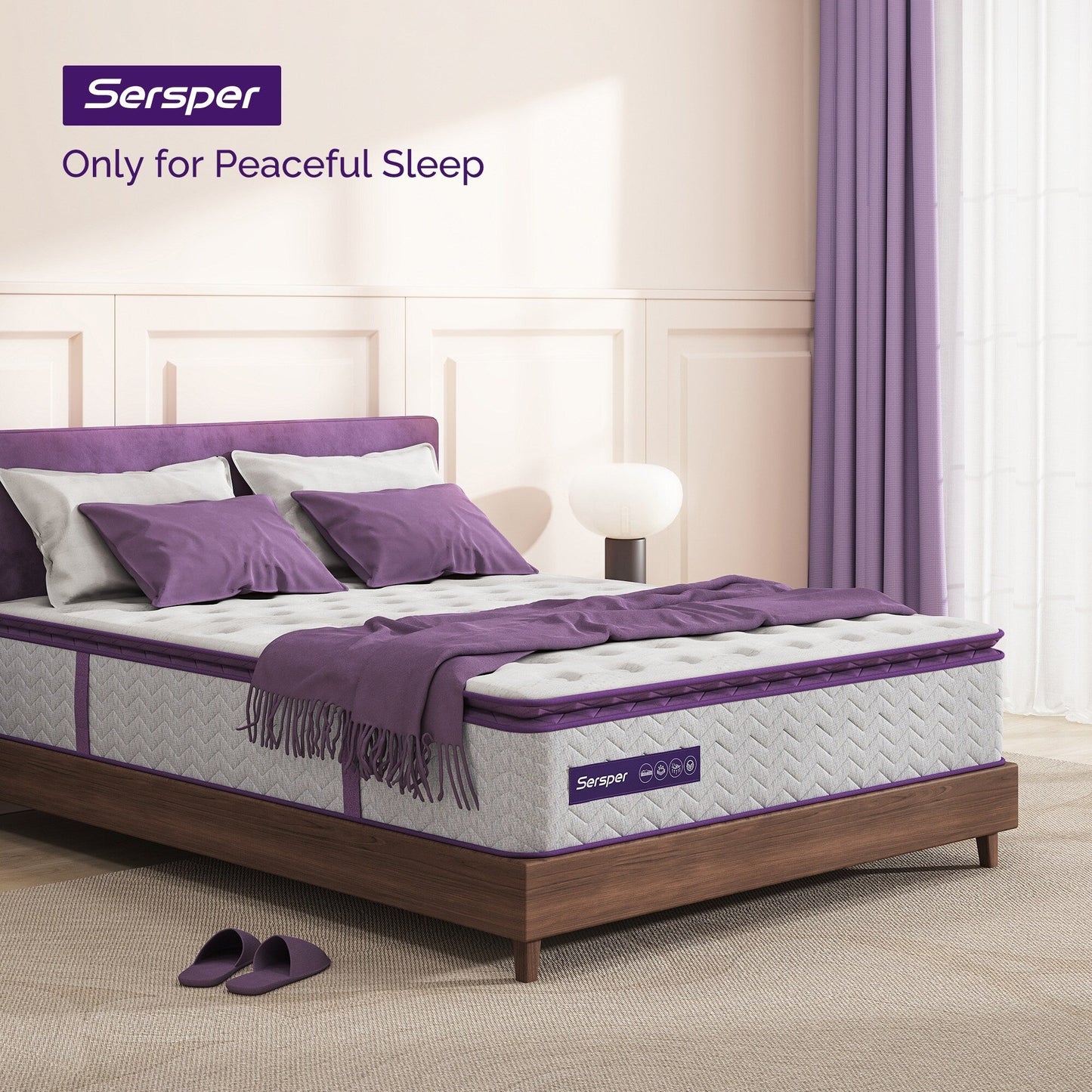 Matelas à ressorts à revêtement en mousse à mémoire de forme de 30 cm (12 pouces) à fermeté moyenne