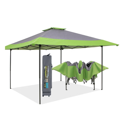 Caravane de jardin gonflable renforcée de 13' x 13' (3,96 m x 3,96 m) avec élégant rideau d'angle - 13x13ft