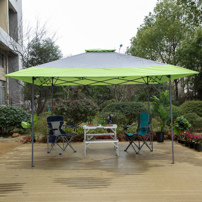 Caravane de jardin gonflable renforcée de 13' x 13' (3,96 m x 3,96 m) avec élégant rideau d'angle - 13x13ft