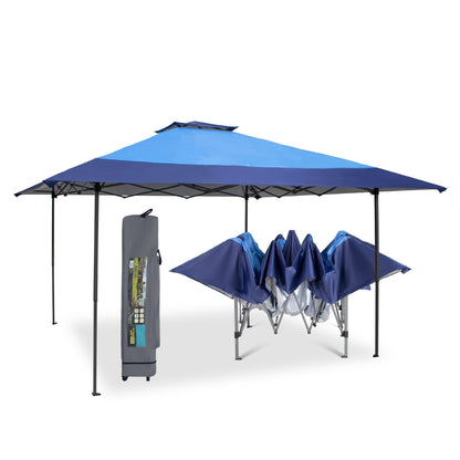 Caravane de jardin gonflable renforcée de 13' x 13' (3,96 m x 3,96 m) avec élégant rideau d'angle - 13x13ft
