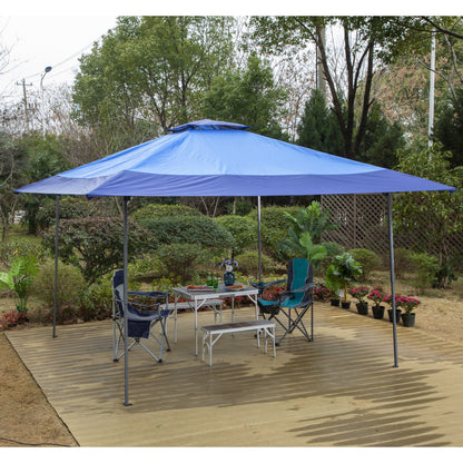 Caravane de jardin gonflable renforcée de 13' x 13' (3,96 m x 3,96 m) avec élégant rideau d'angle - 13x13ft