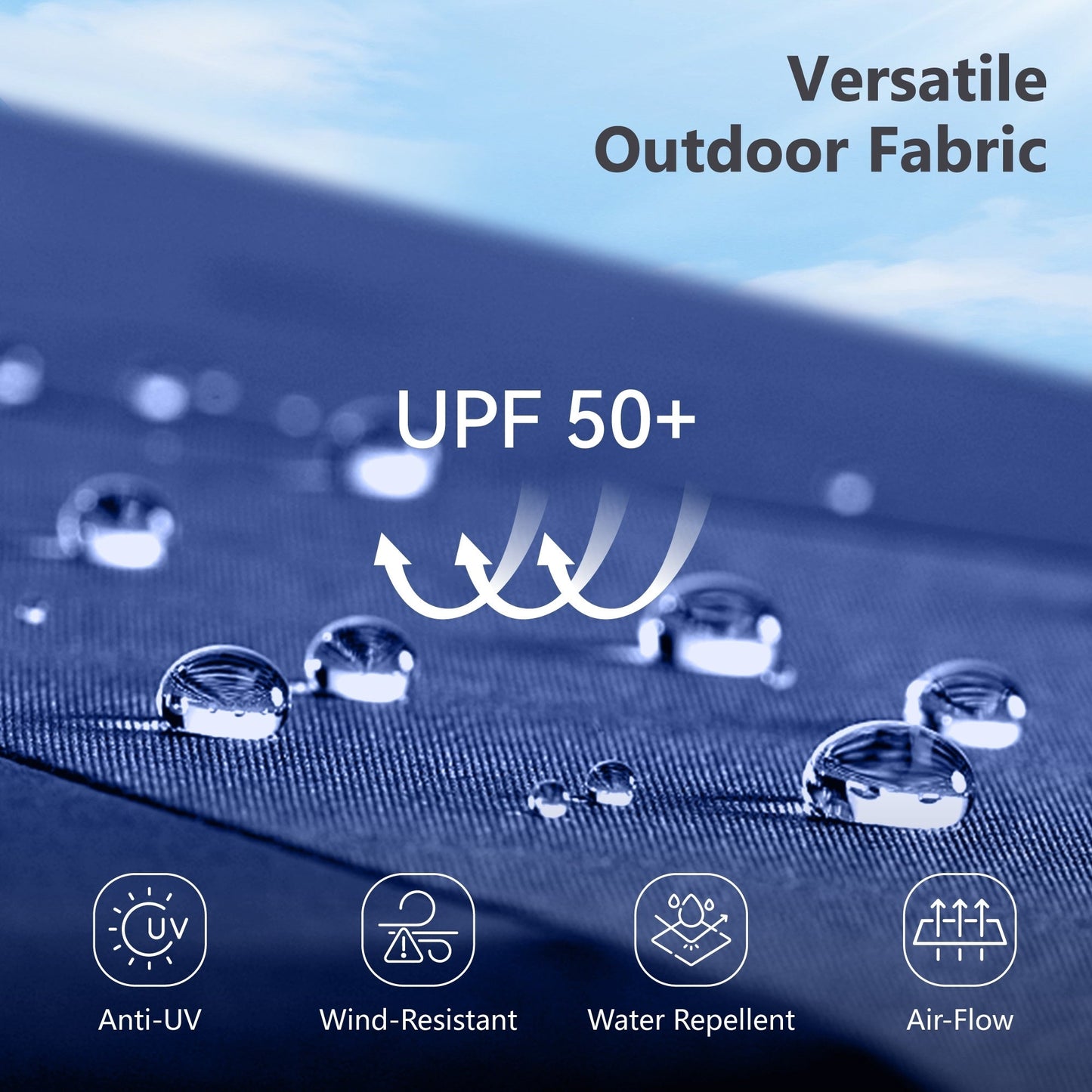 MAISON ARTS Parasol de terrasse extra large double face de 4,5 m avec socle inclus