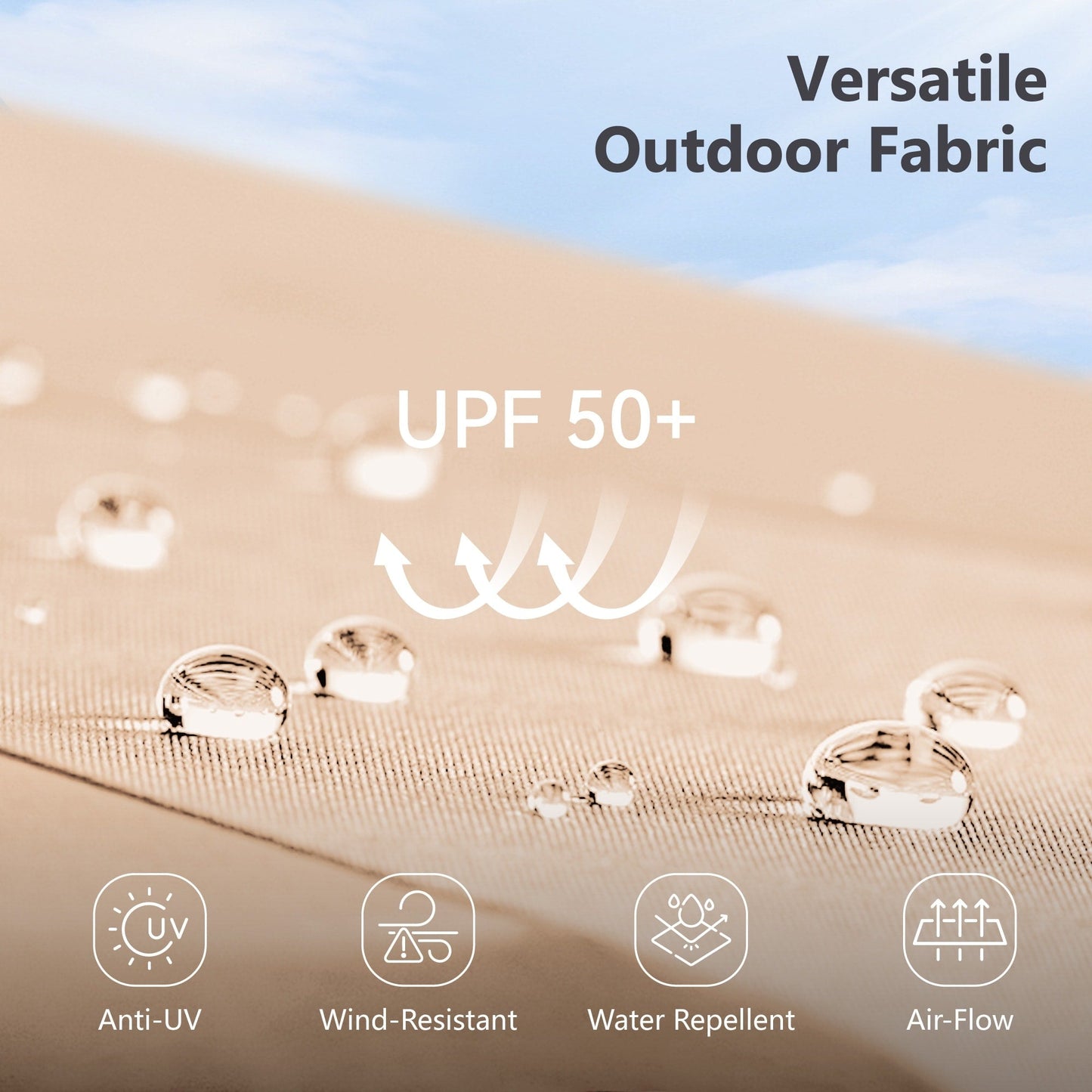 MAISON ARTS Parasol de terrasse extra large double face de 4,5 m avec socle inclus