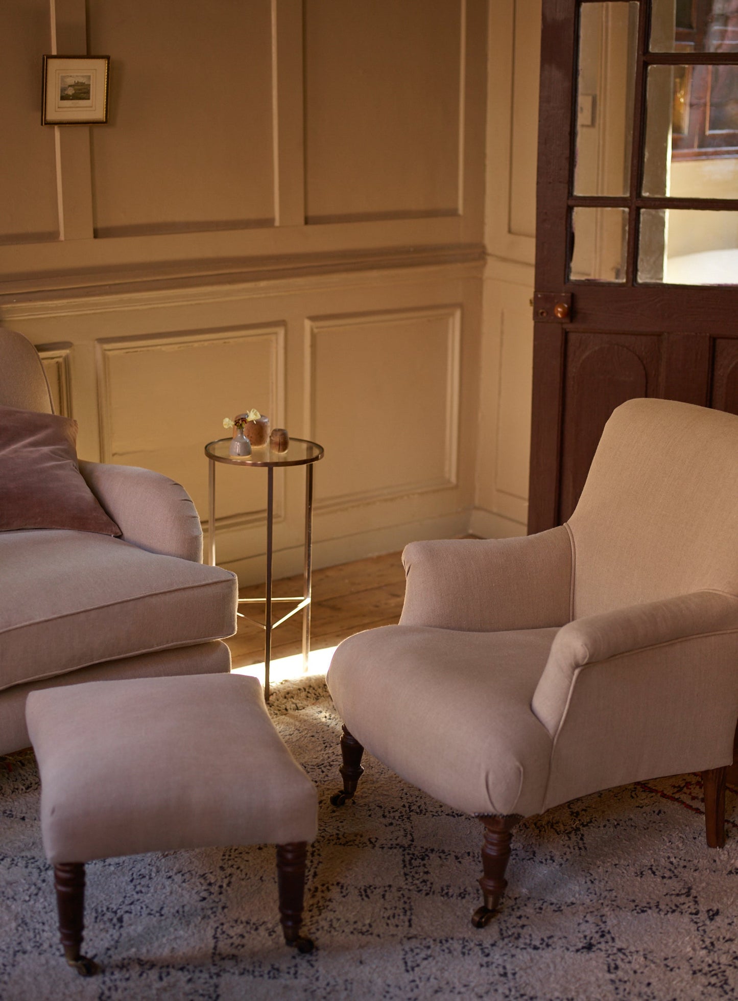 Fauteuil Finley, lin gris
