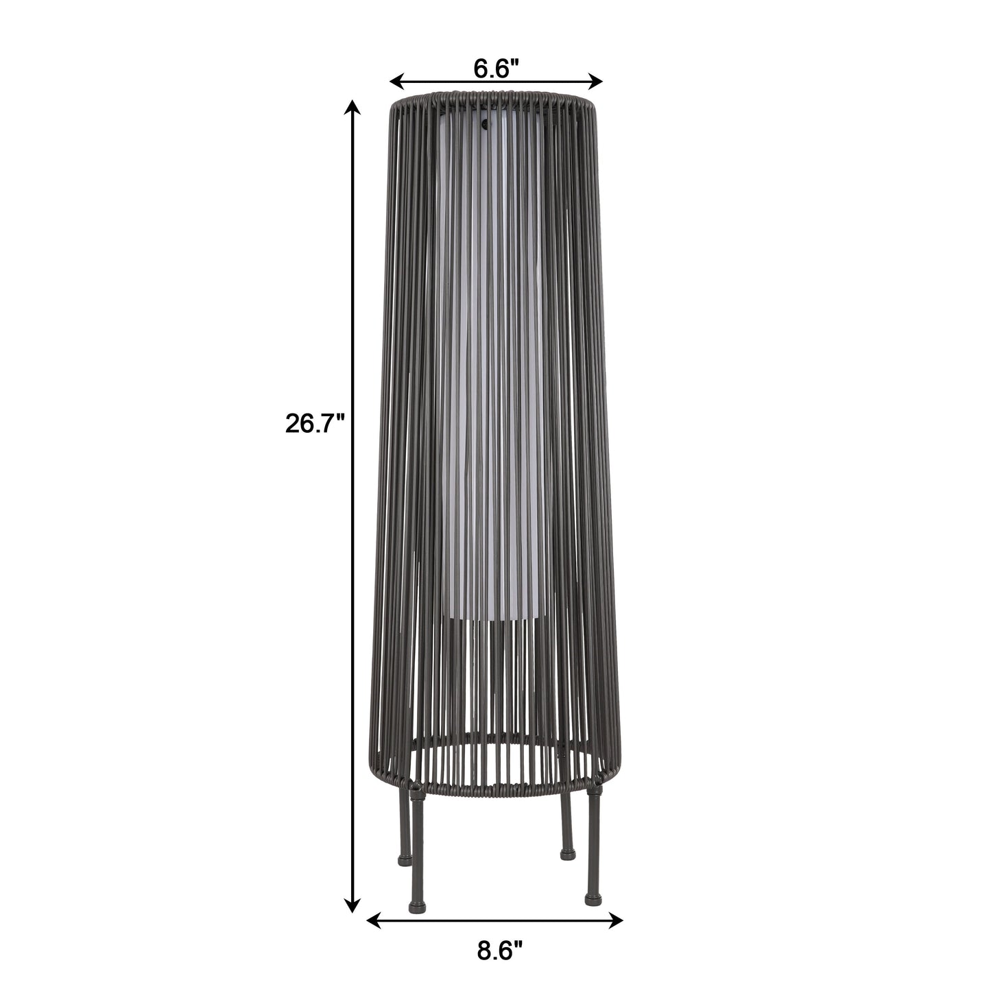 2 Pack Outdoor Solar Light Floor Lamps