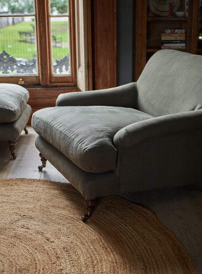 Fauteuil Remy, rayure ocre Heritage