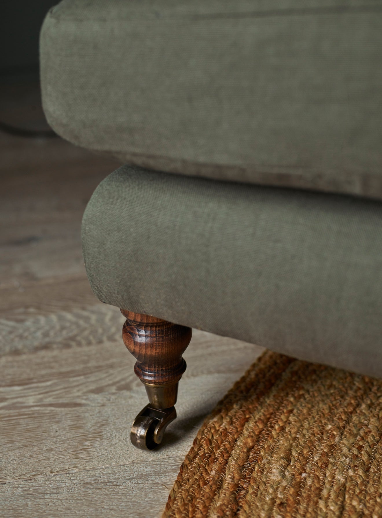 Fauteuil Remy, velours sauge